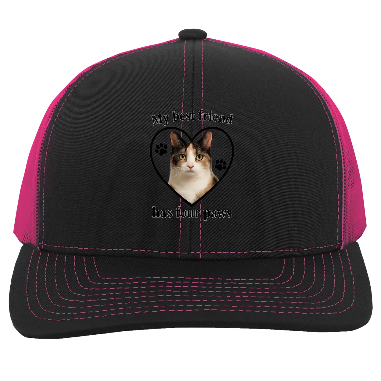 104C Trucker Snap Back - Black/Pink