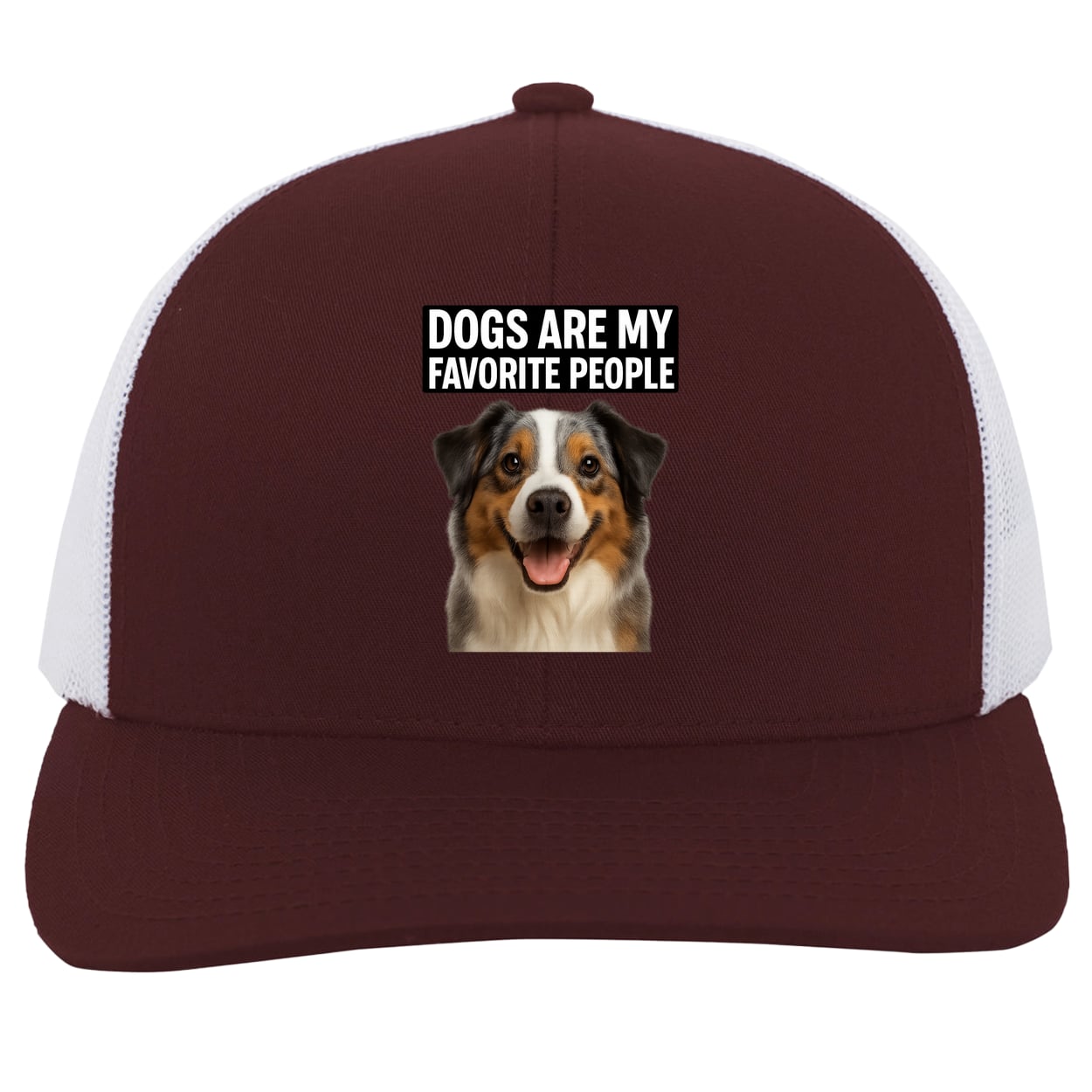 104C Trucker Snap Back - Maroon/White