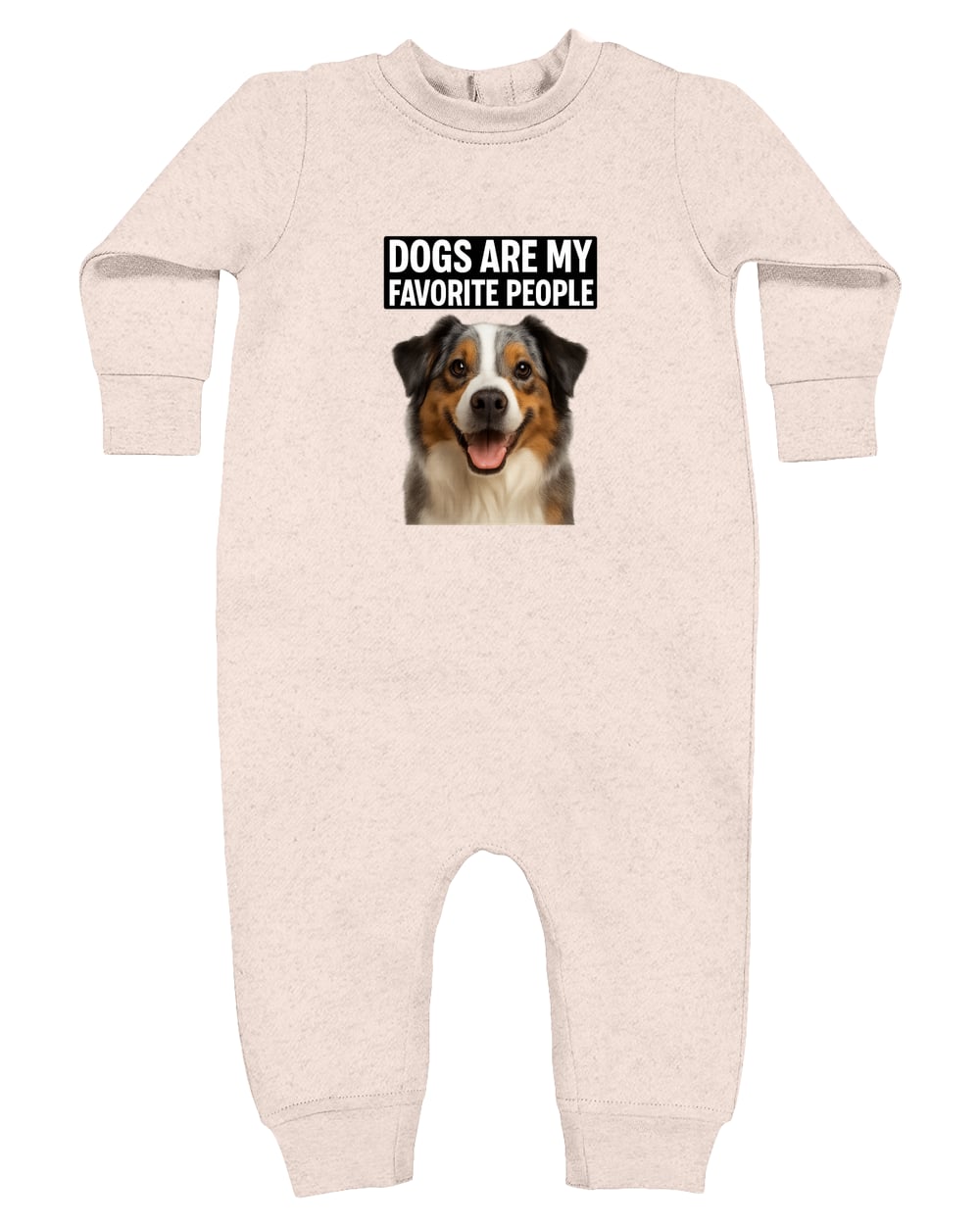 4447 Rabbit Skins Infant Fleece One-Piece Bodysuit - Natural Heather