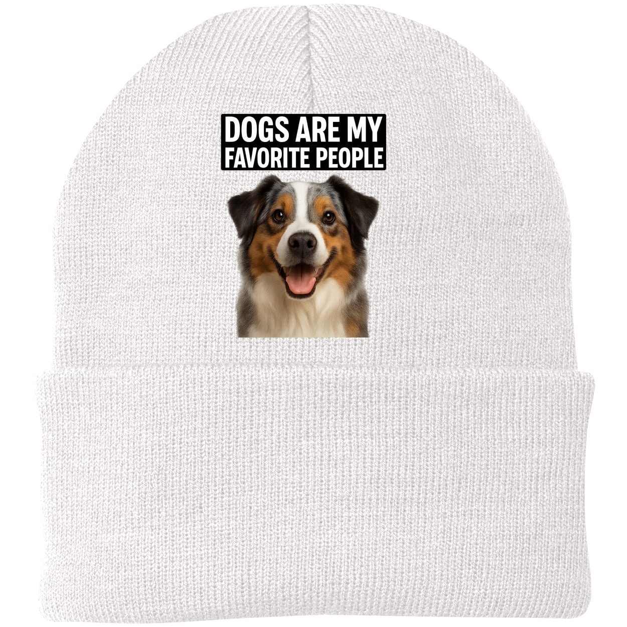 CP90 Port & Company Knit Beanie - White