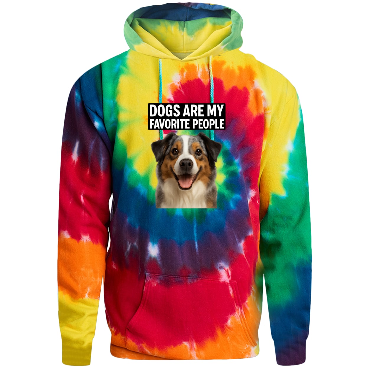 PC146 Port & Company Adult Tie-Dye Pullover Hoodie - Rainbow