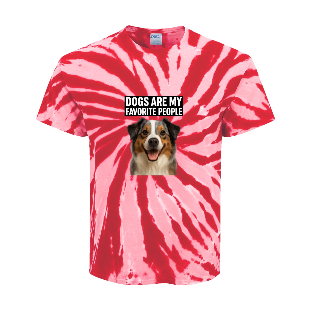 PC147Y Port & Company Kids Tie-Dye Tee - Red