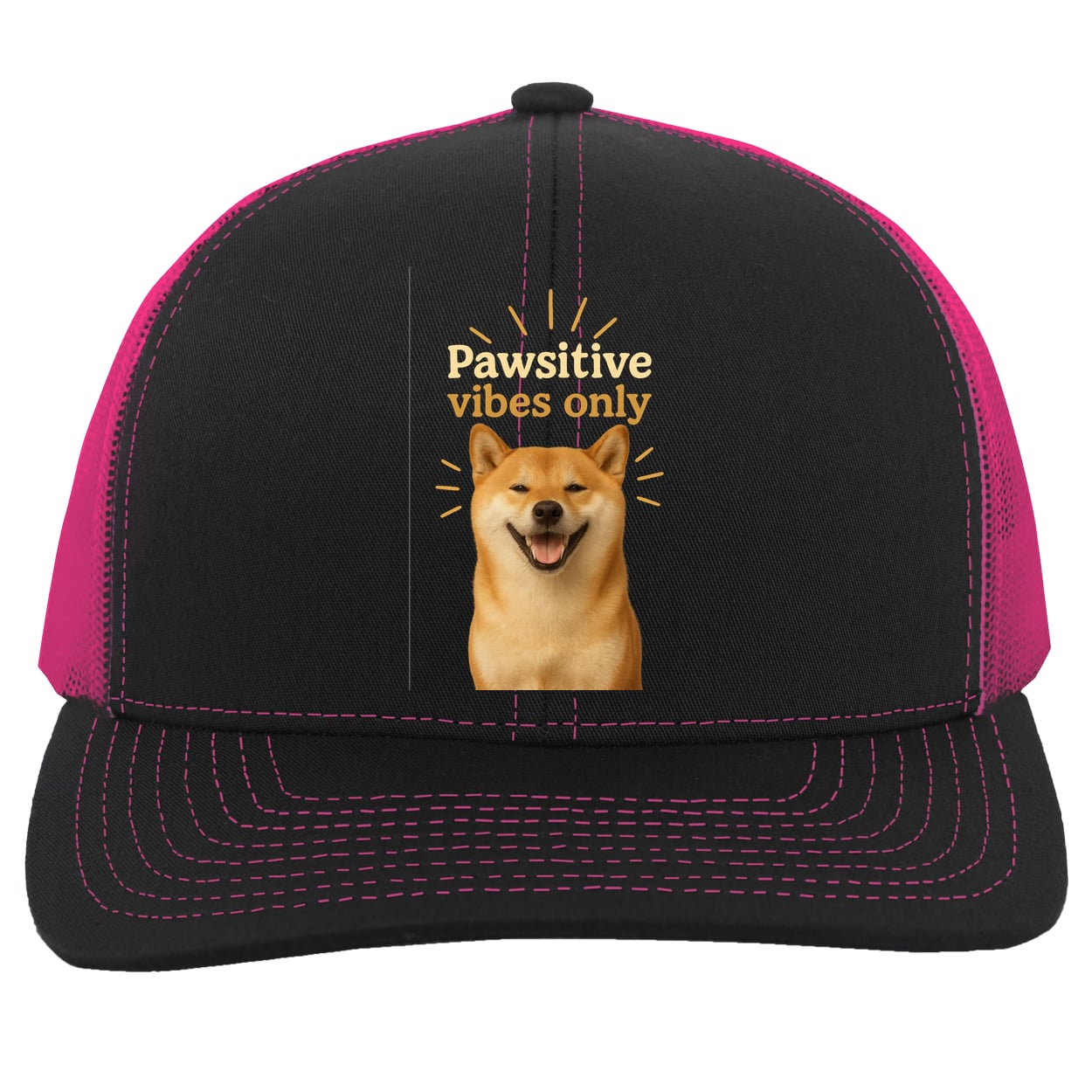 104C Trucker Snap Back - Black/Pink