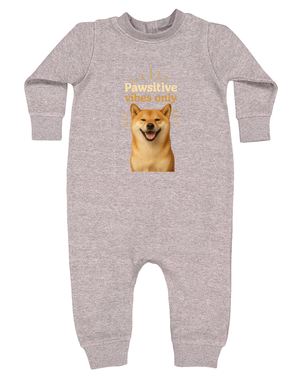 4447 Rabbit Skins Infant Fleece One-Piece Bodysuit - Heather Grey