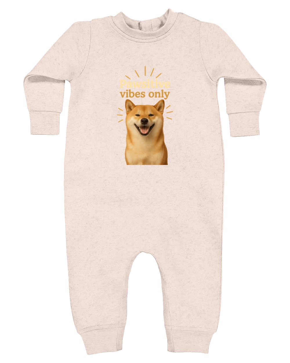 4447 Rabbit Skins Infant Fleece One-Piece Bodysuit - Natural Heather