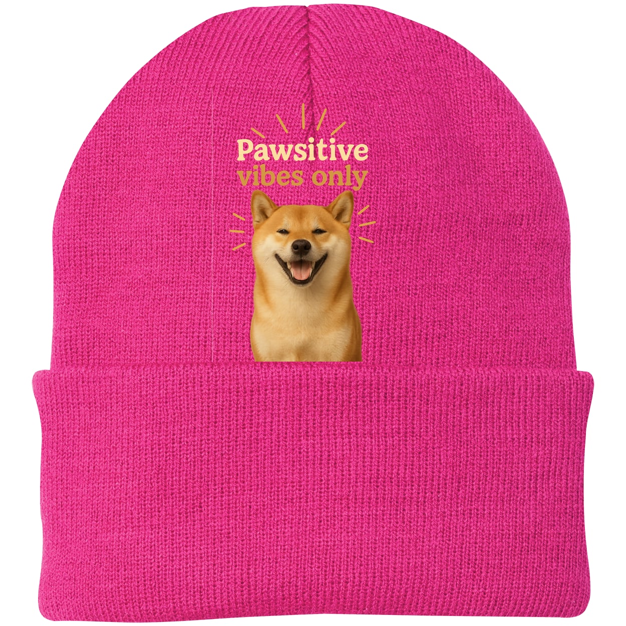 CP90 Port & Company Knit Beanie - Neon Pink