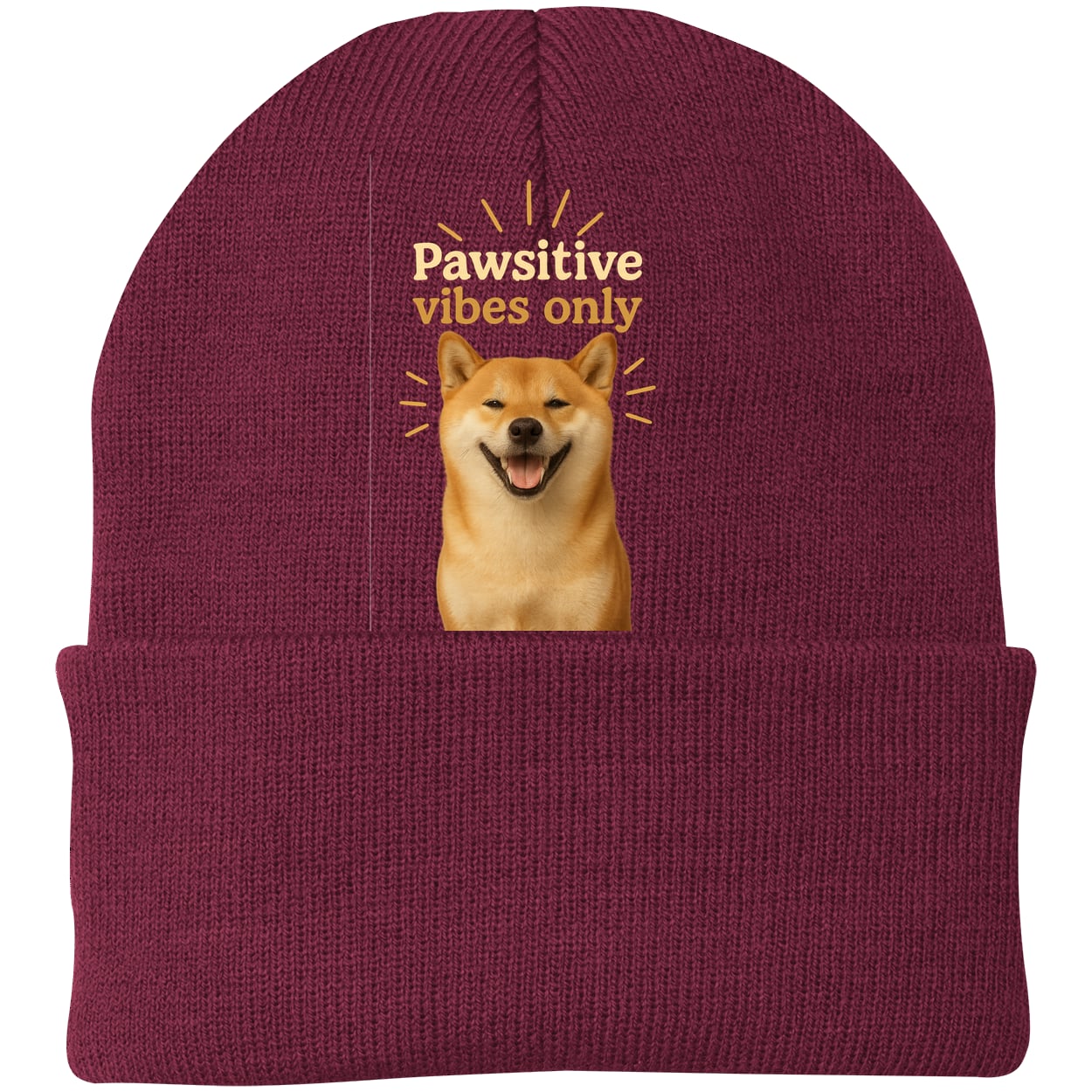 CP90 Port & Company Knit Beanie - Maroon