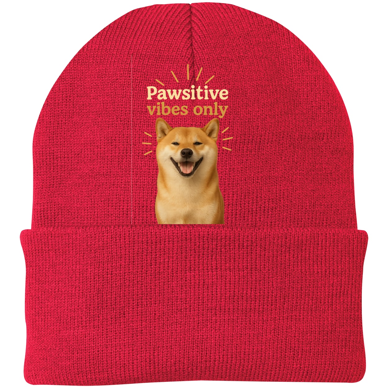 CP90 Port & Company Knit Beanie - Athletic Red
