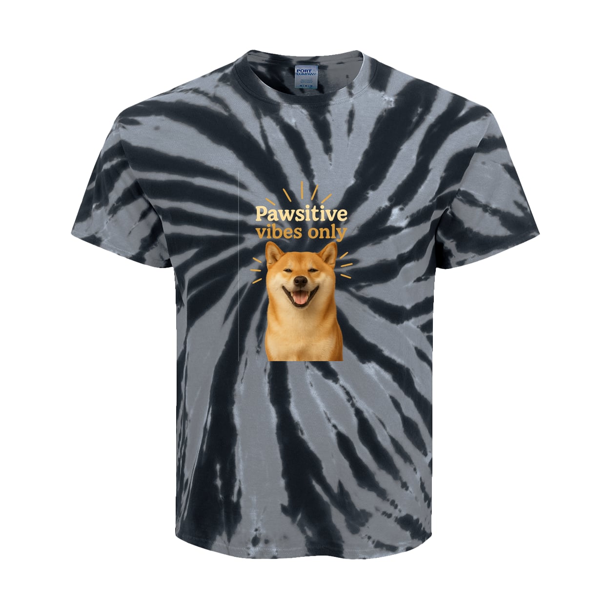 PC147Y Port & Company Kids Tie-Dye Tee - Black