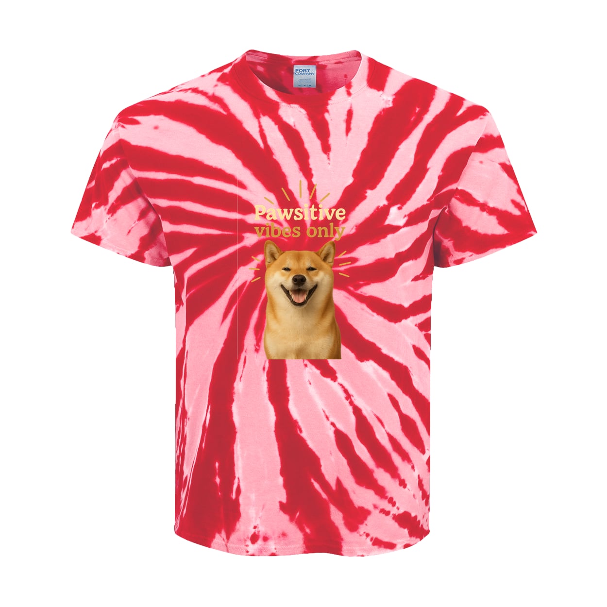 PC147Y Port & Company Kids Tie-Dye Tee - Red