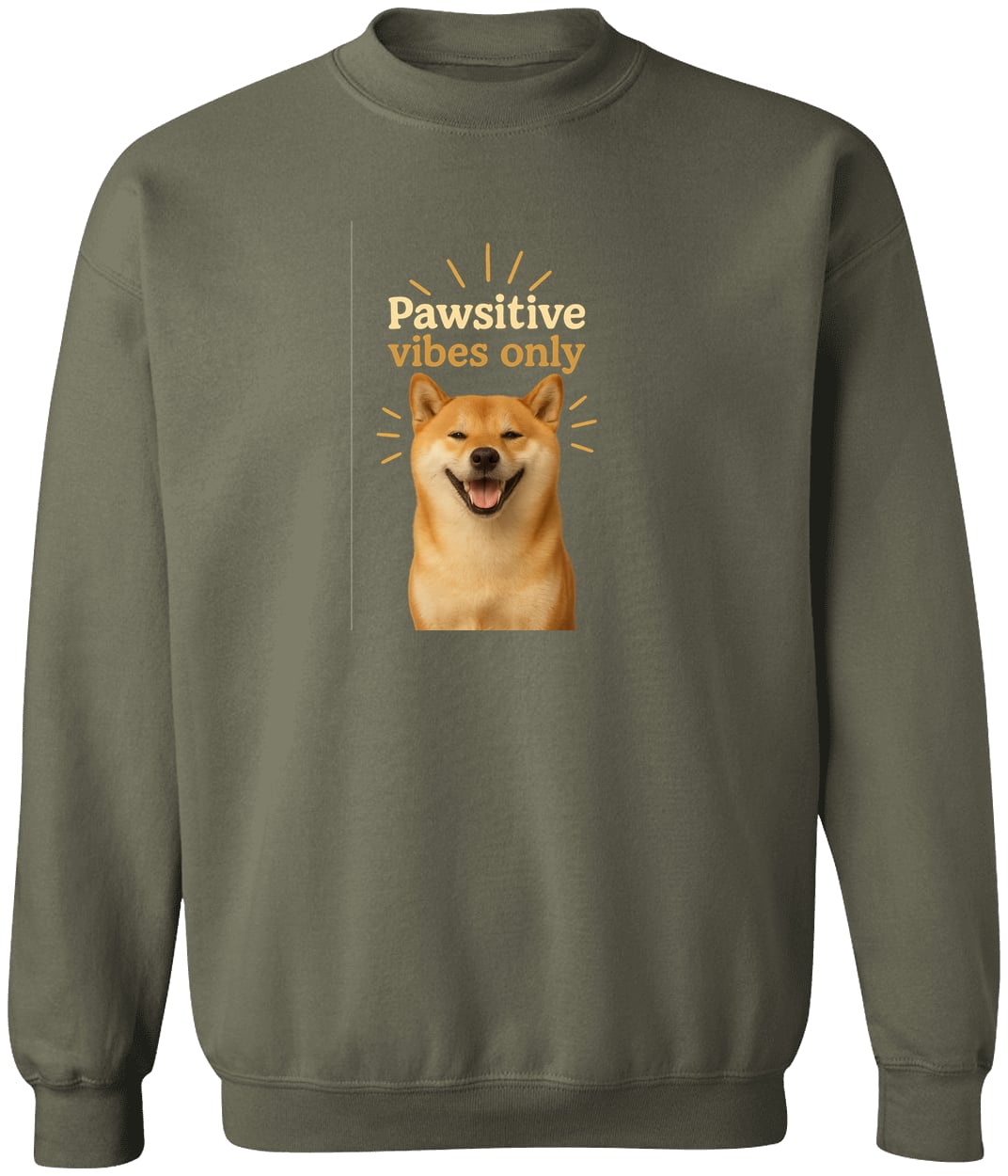 G180 Gildan Crewneck Pullover Sweatshirt - Military Green