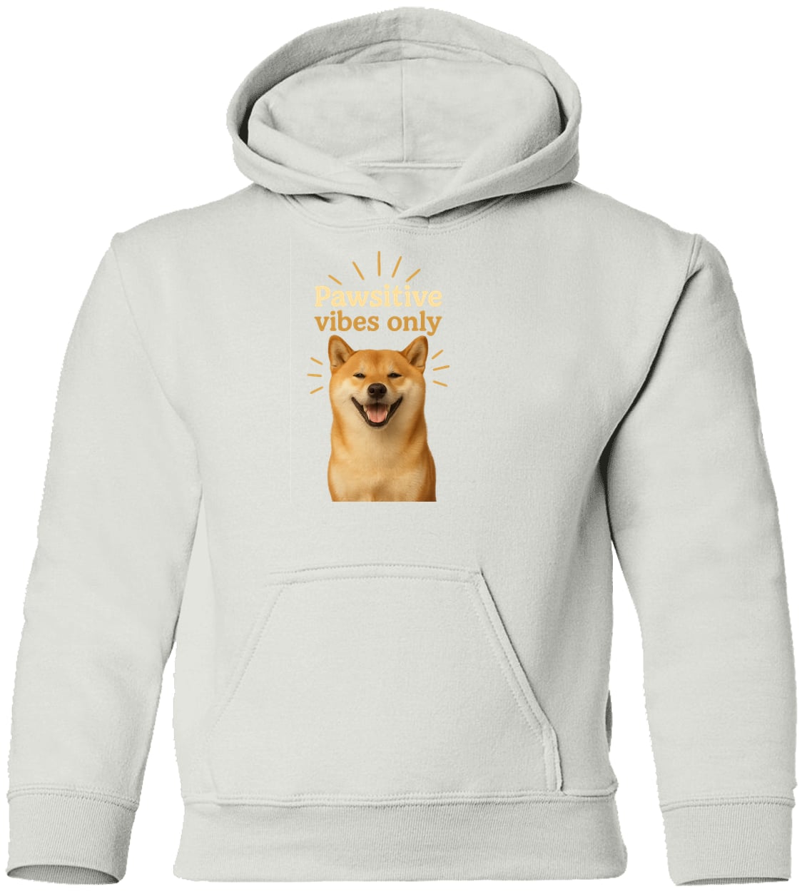 G185B Gildan Youth Pullover Hoodie - White