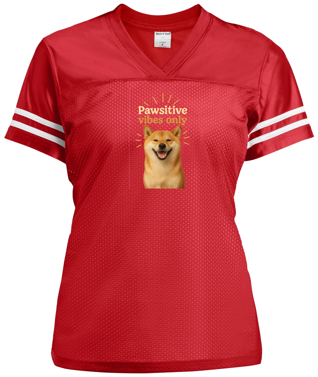 LST307 Sport-Tek Ladies' Replica Jersey - True Red/White