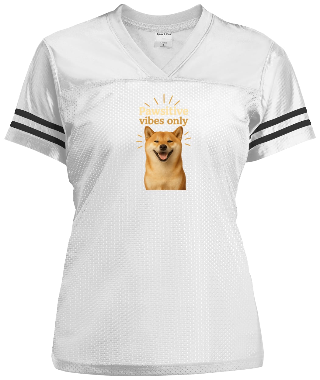 LST307 Sport-Tek Ladies' Replica Jersey - White/Black