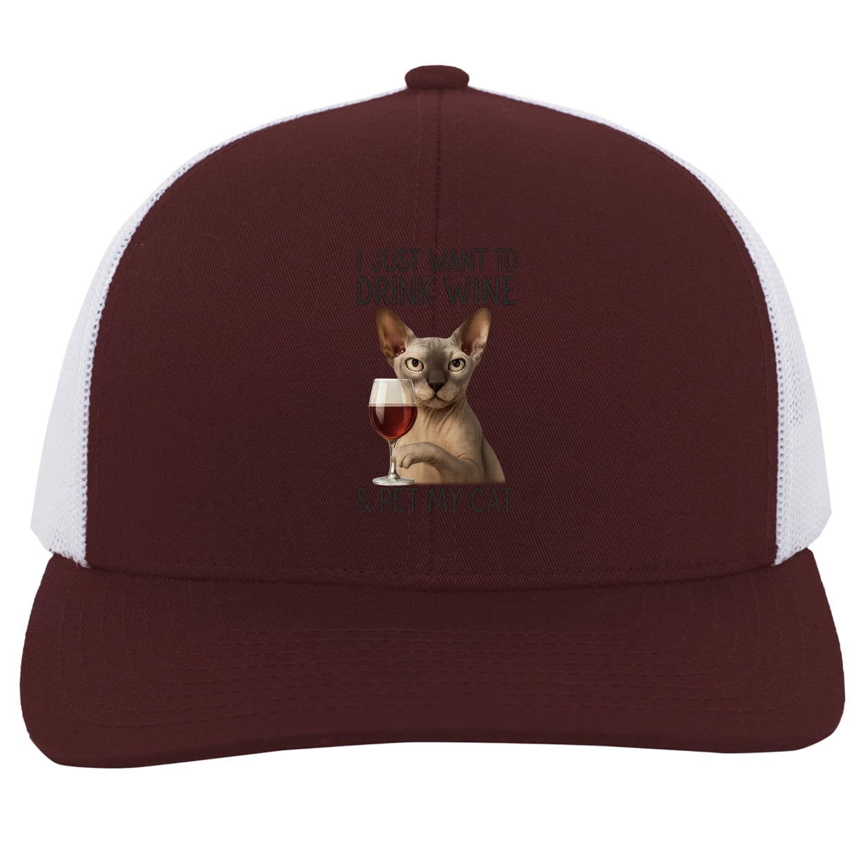 104C Trucker Snap Back - Maroon/White