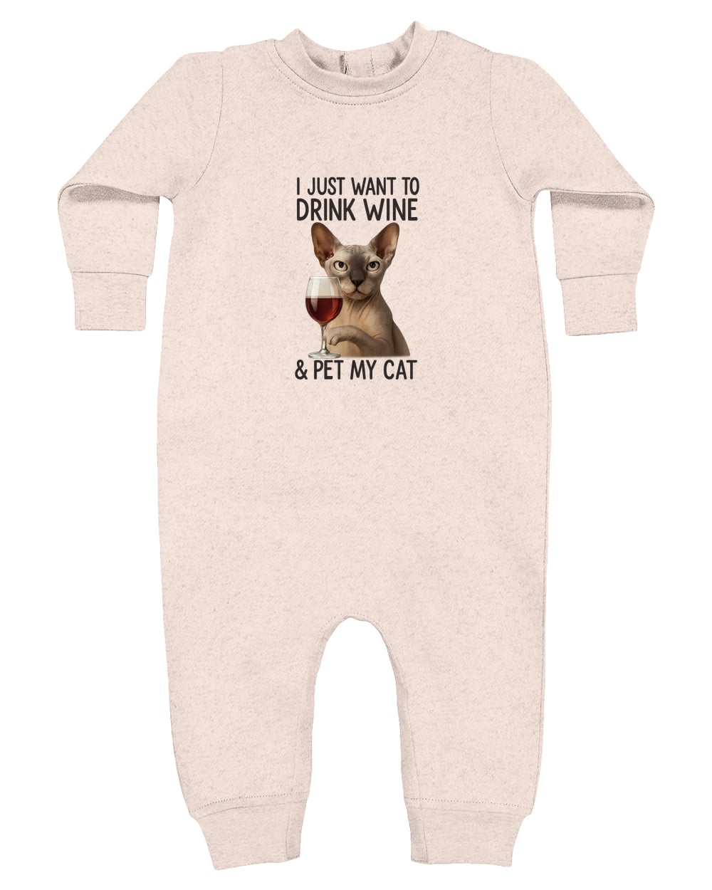 4447 Rabbit Skins Infant Fleece One-Piece Bodysuit - Natural Heather