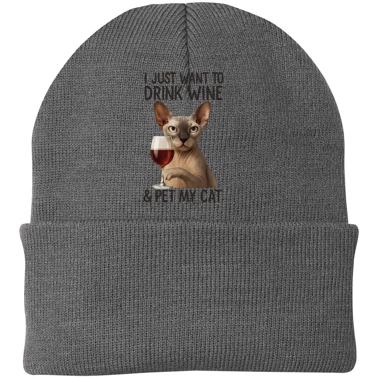 CP90 Port & Company Knit Beanie - Athletic Oxford