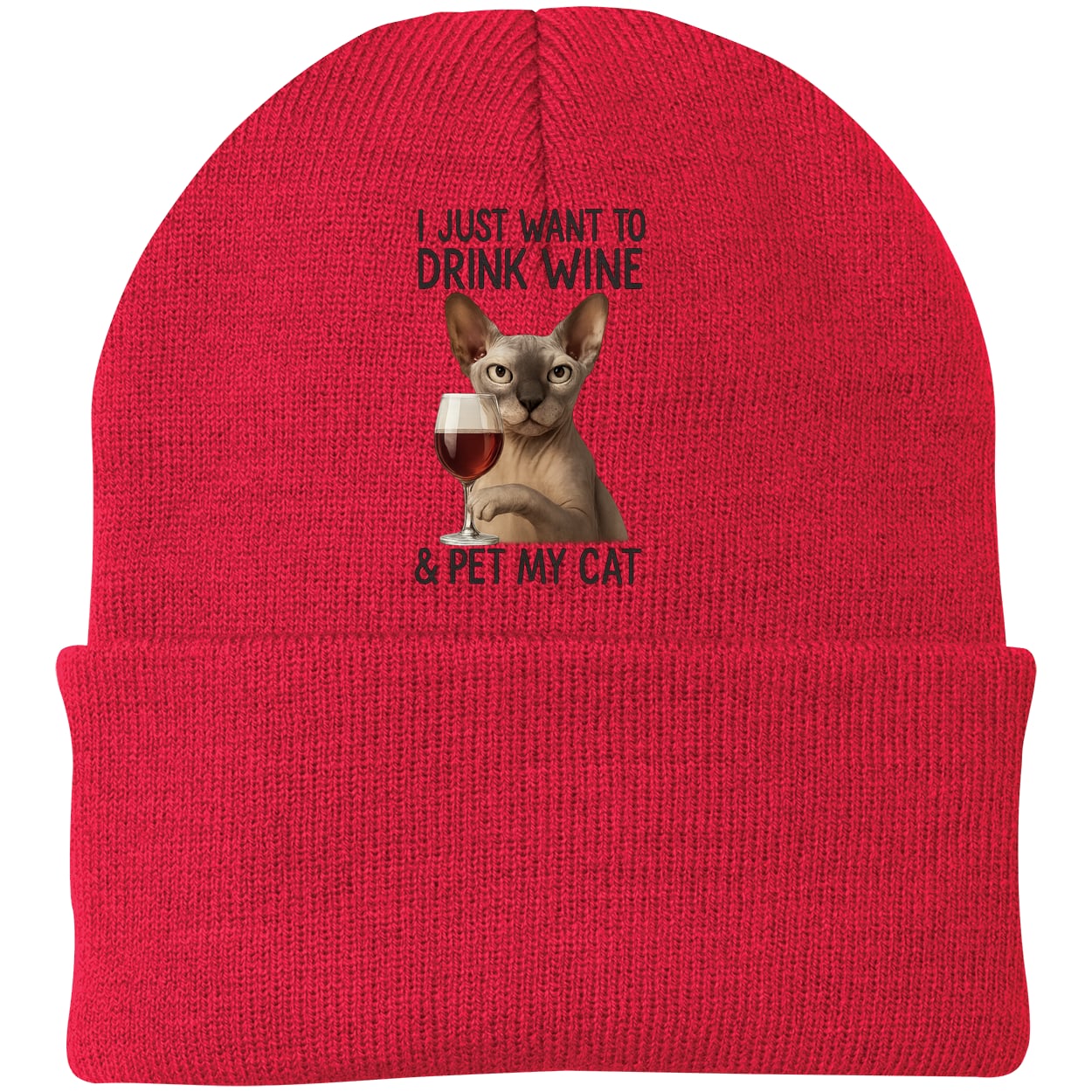 CP90 Port & Company Knit Beanie - Athletic Red