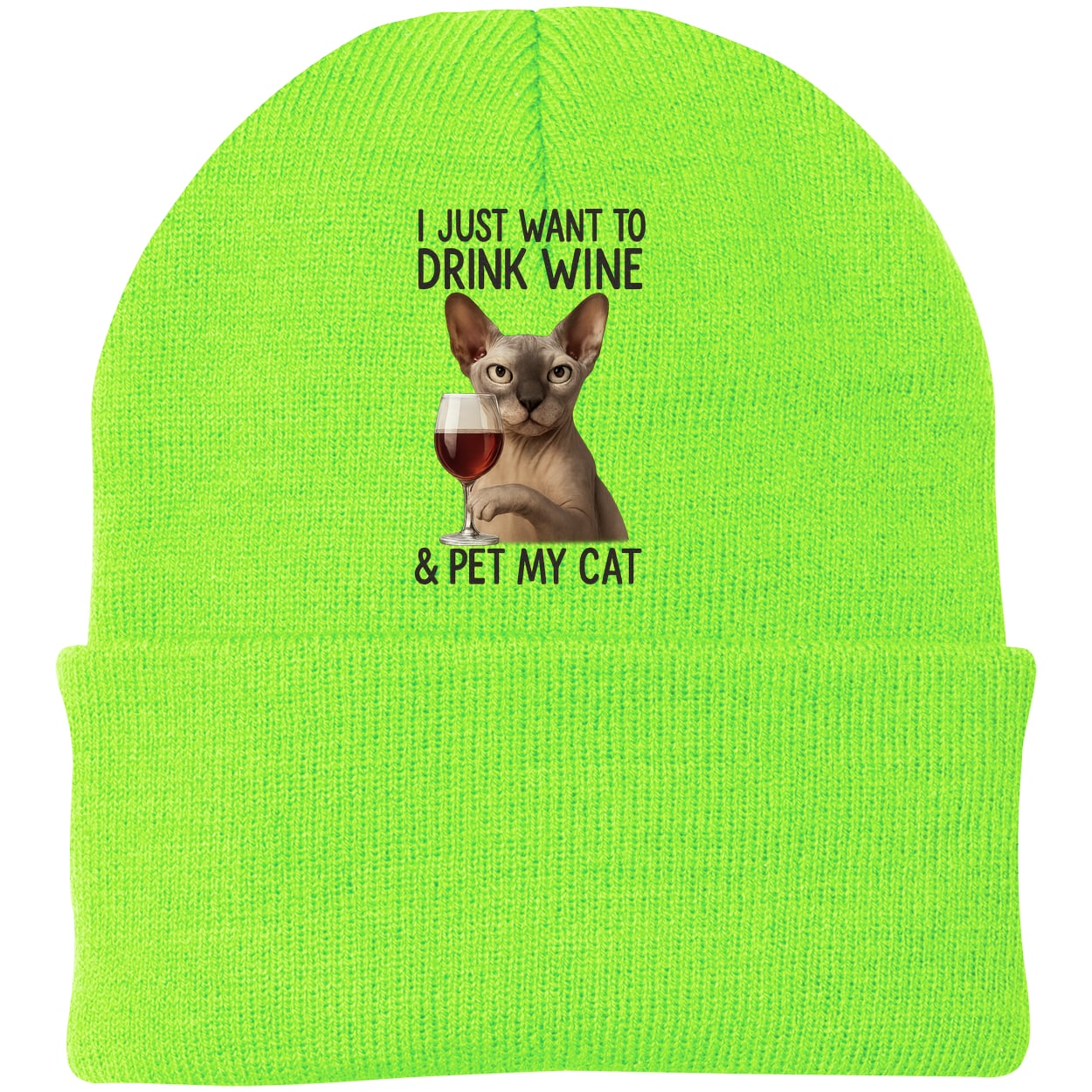 CP90 Port & Company Knit Beanie - Neon Green