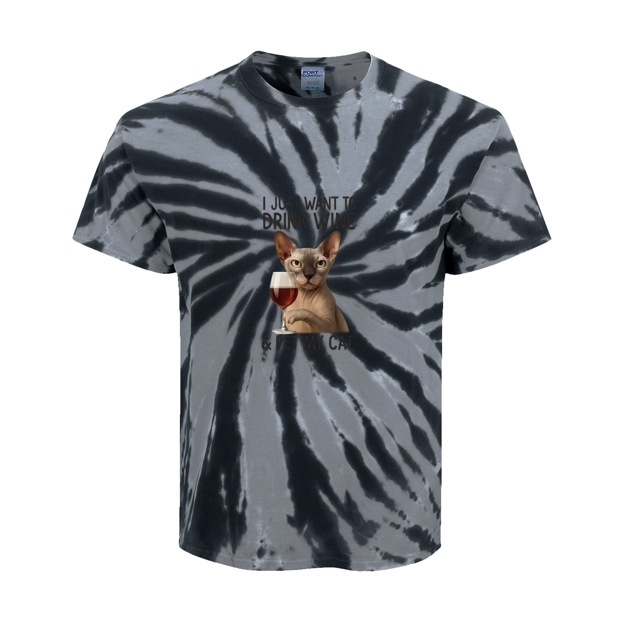 PC147Y Port & Company Kids Tie-Dye Tee - Black