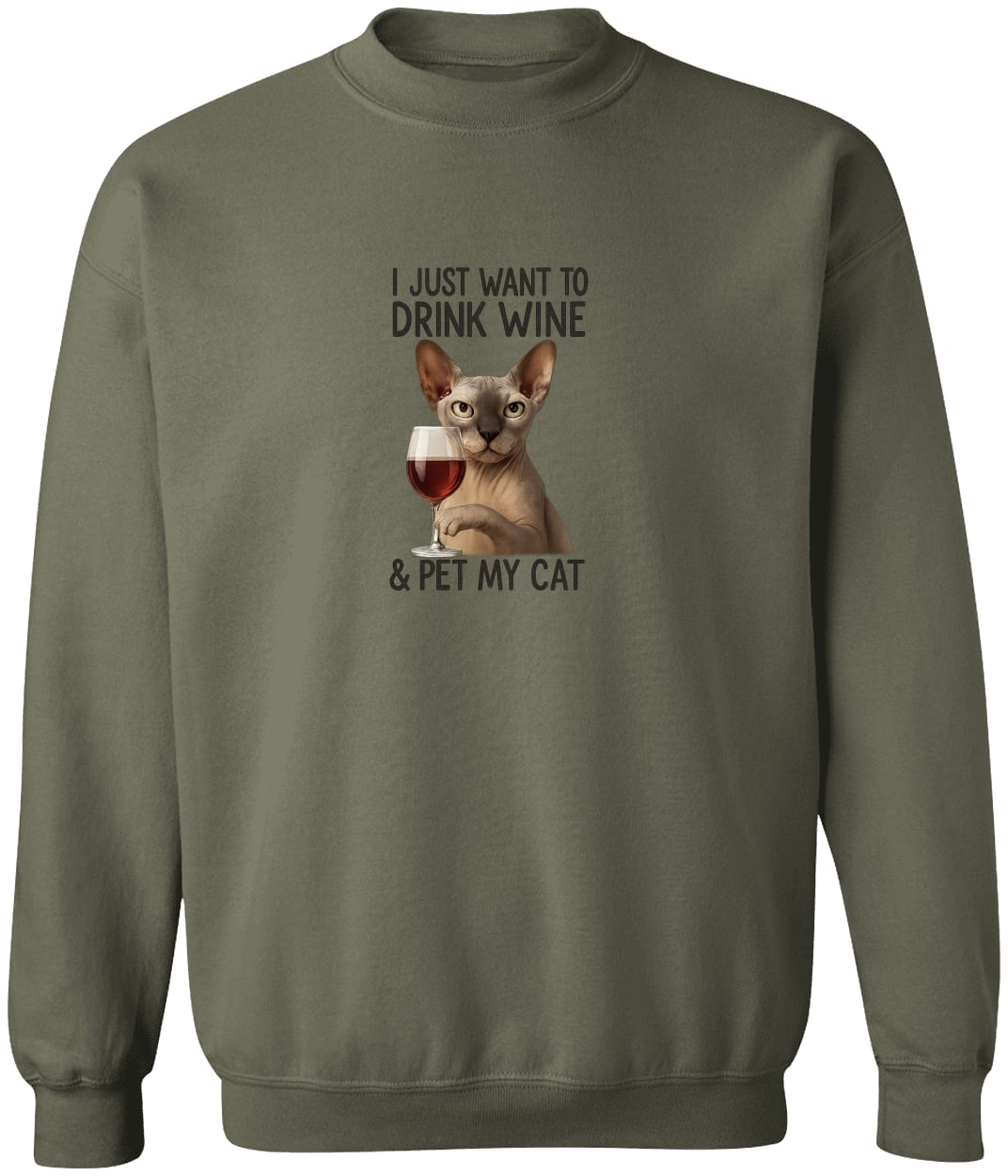 G180 Gildan Crewneck Pullover Sweatshirt - Military Green