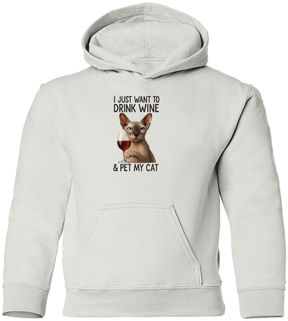 G185B Gildan Youth Pullover Hoodie - White