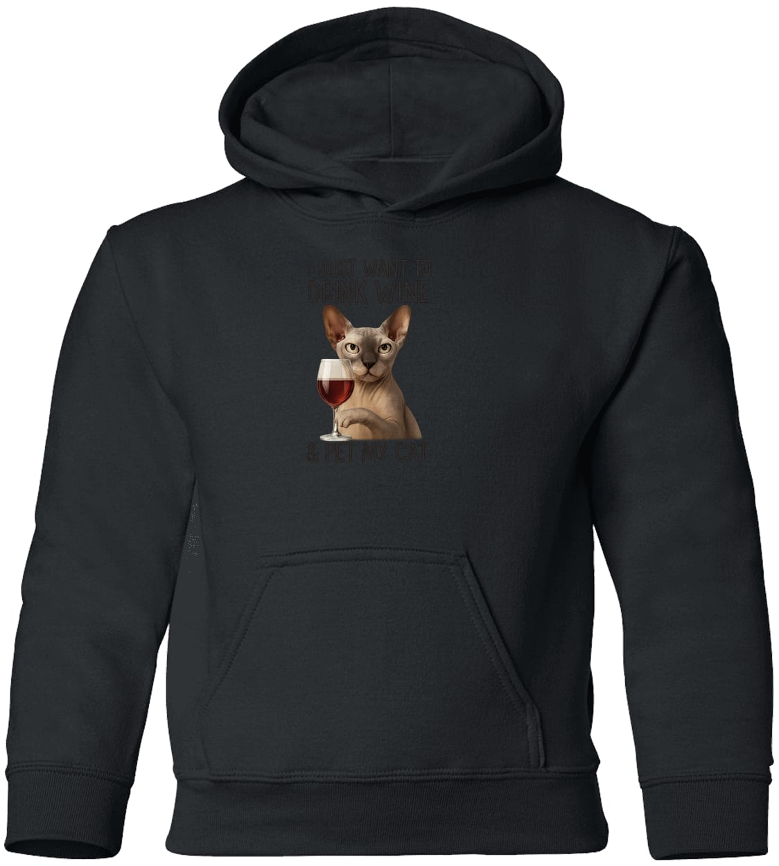 G185B Gildan Youth Pullover Hoodie - Black