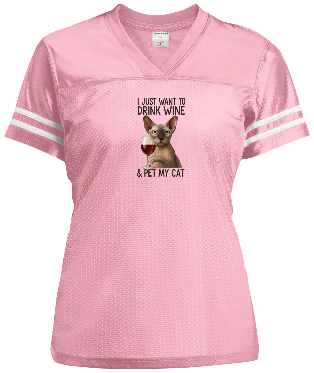 LST307 Sport-Tek Ladies' Replica Jersey - Light Pink/White