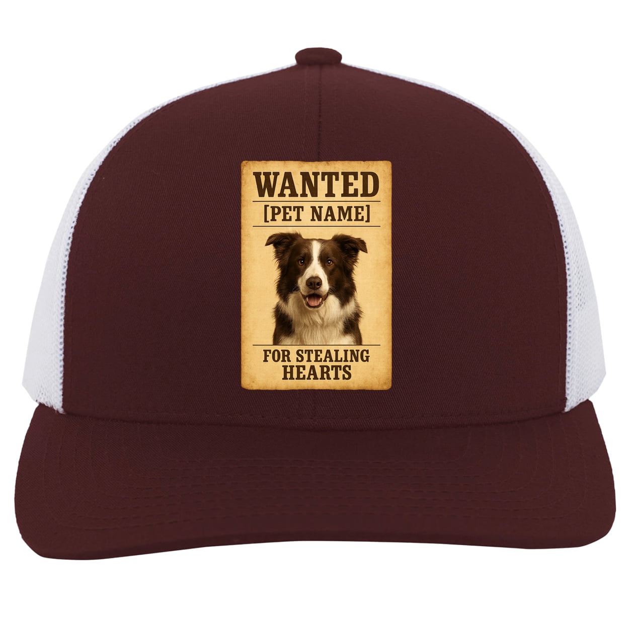 104C Trucker Snap Back - Maroon/White