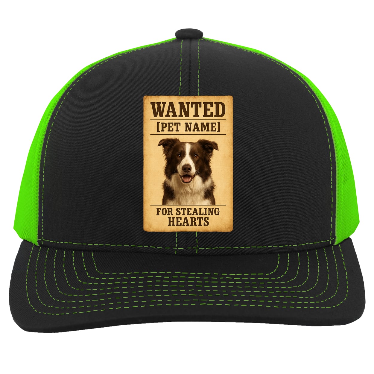104C Trucker Snap Back - Black/Neon Green