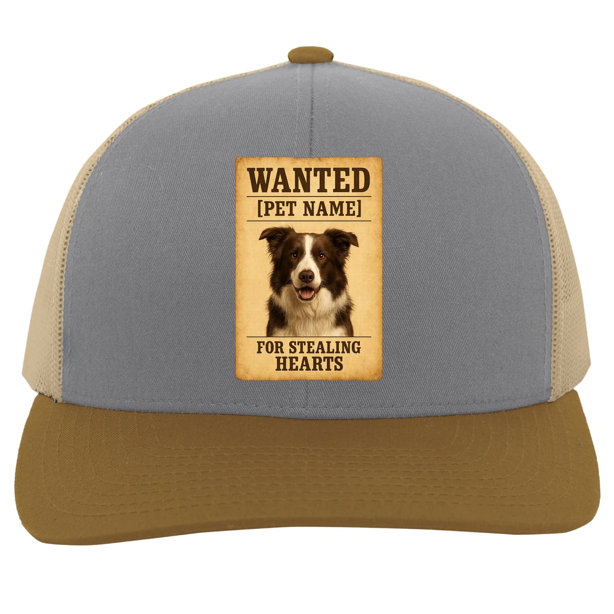 104C Trucker Snap Back - Heather/Beige/Amber