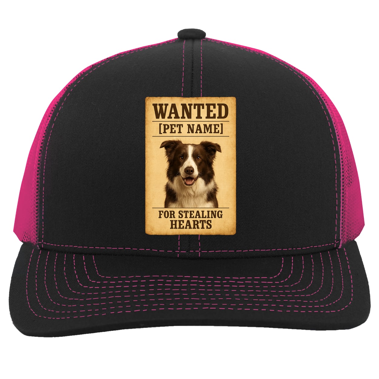 104C Trucker Snap Back - Black/Pink