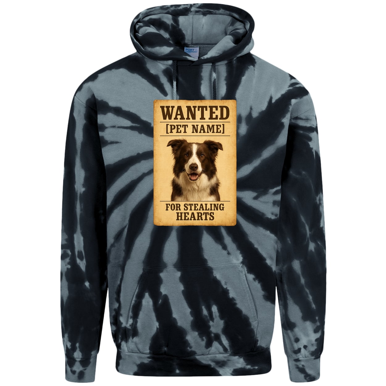 PC146 Port & Company Adult Tie-Dye Pullover Hoodie - Black