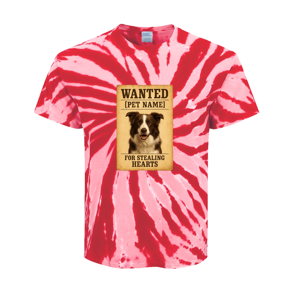 PC147Y Port & Company Kids Tie-Dye Tee - Red