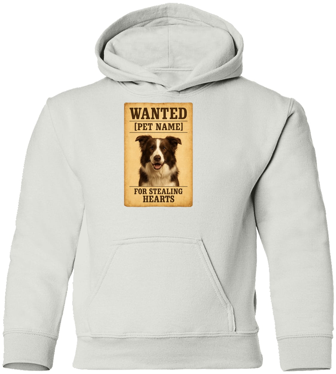 G185B Gildan Youth Pullover Hoodie - White