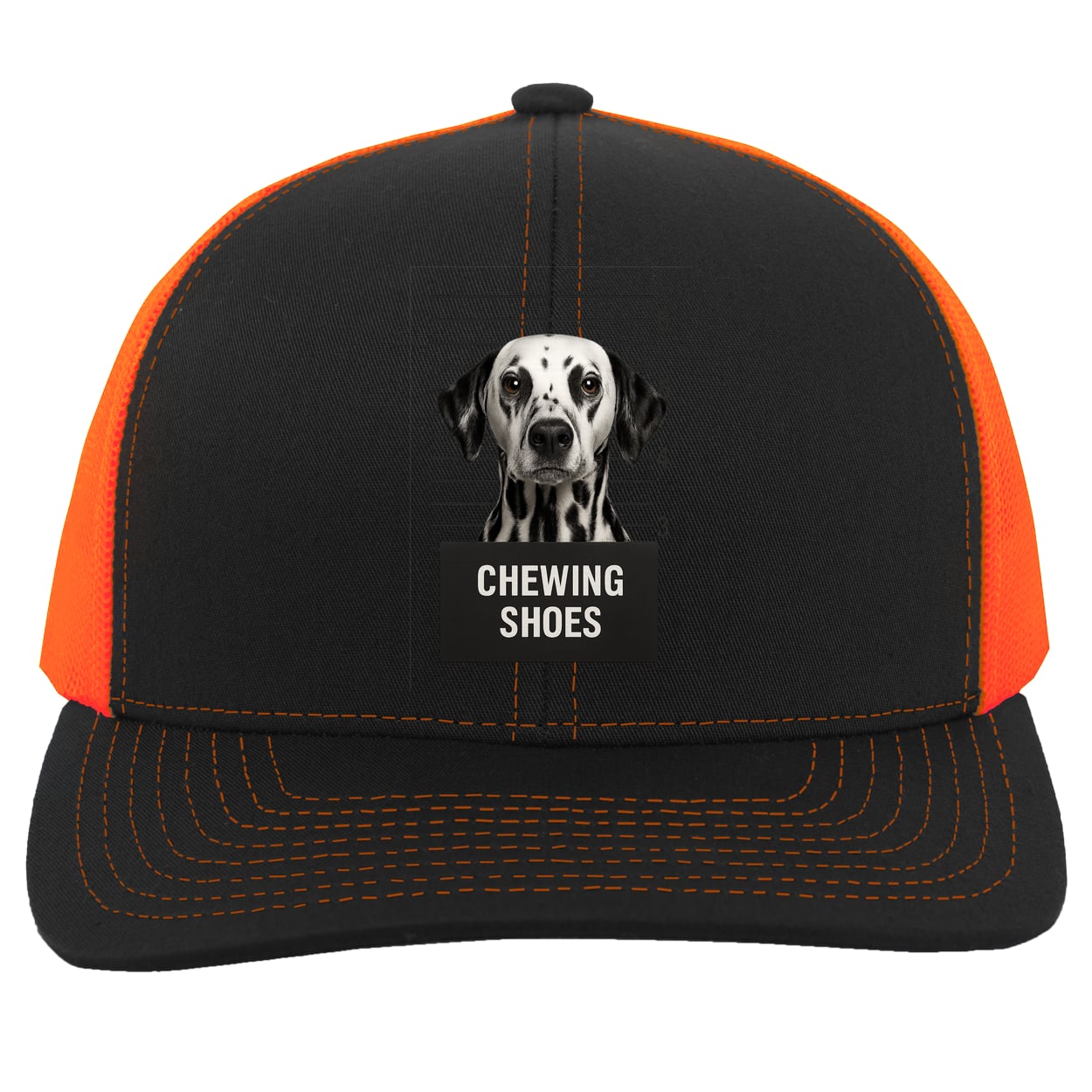 104C Trucker Snap Back - Black/Neon Orange