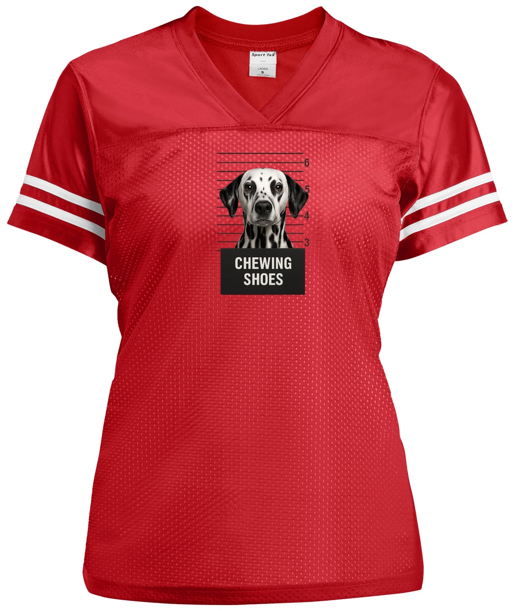 LST307 Sport-Tek Ladies' Replica Jersey - True Red/White