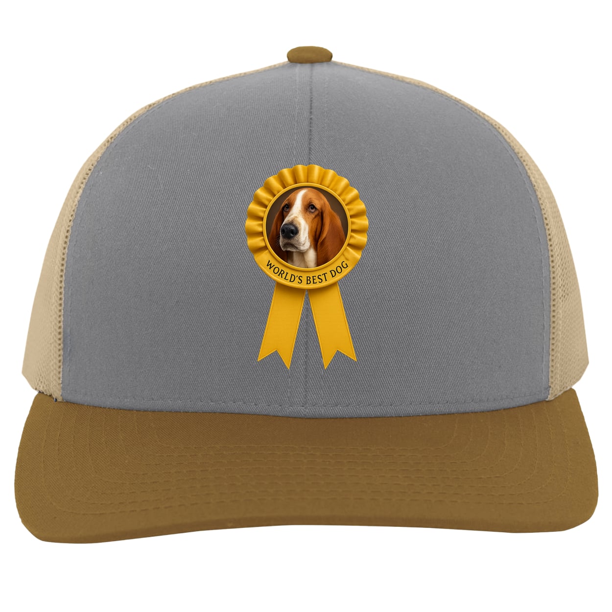 104C Trucker Snap Back - Heather/Beige/Amber