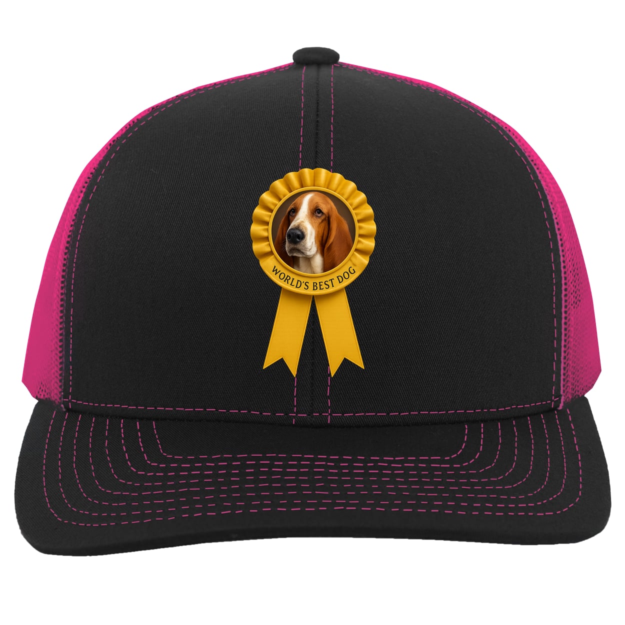 104C Trucker Snap Back - Black/Pink