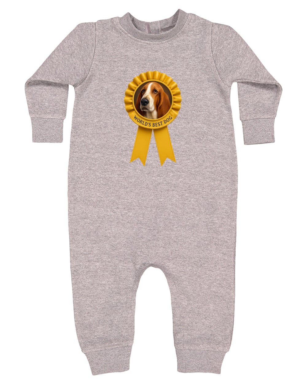 4447 Rabbit Skins Infant Fleece One-Piece Bodysuit - Heather Grey