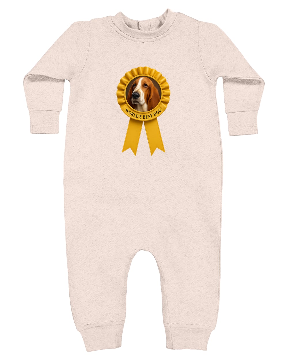 4447 Rabbit Skins Infant Fleece One-Piece Bodysuit - Natural Heather