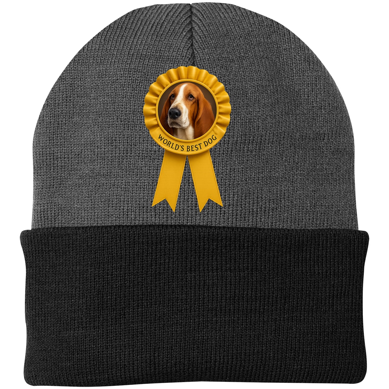 CP90 Port & Company Knit Beanie - Athletic Oxford/Black