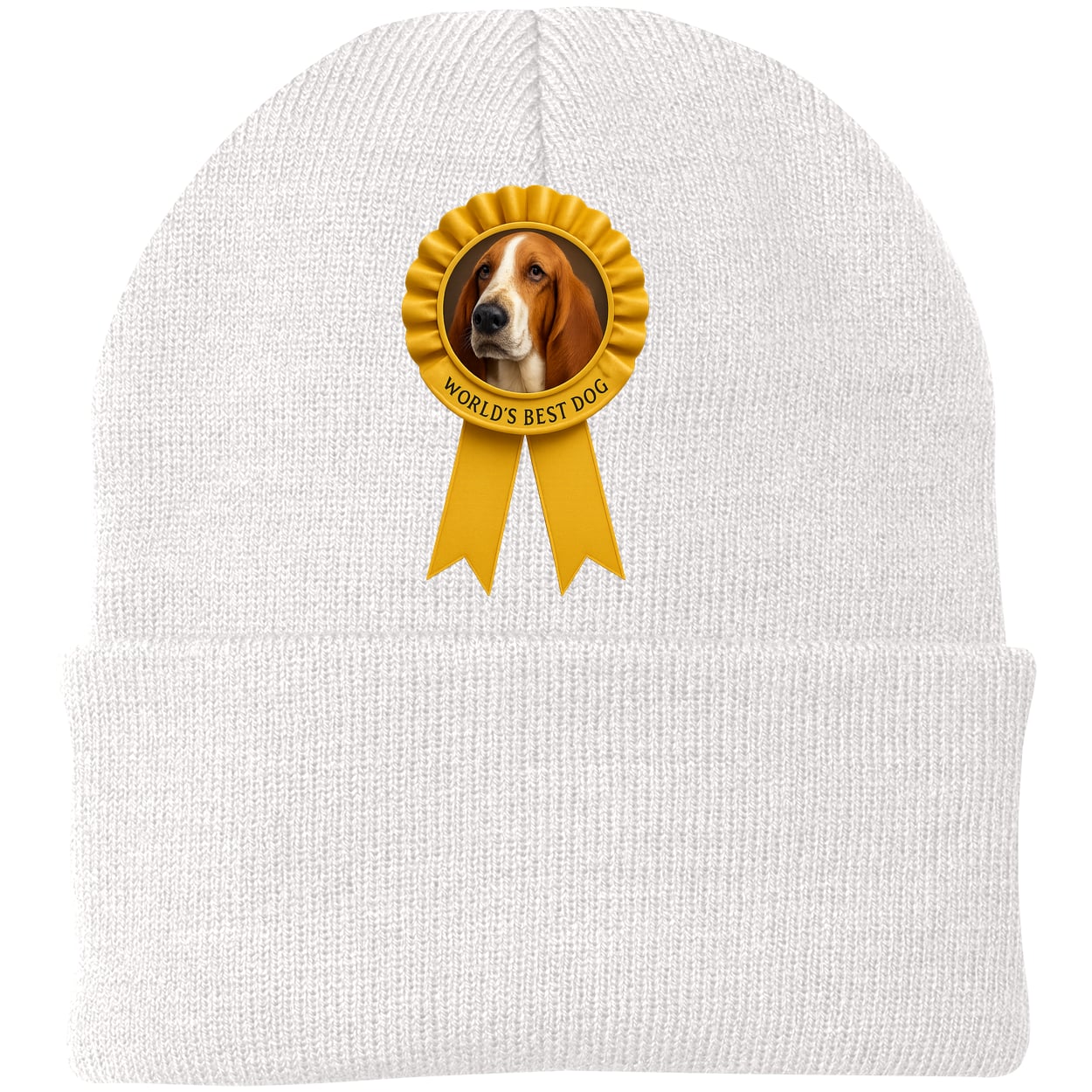 CP90 Port & Company Knit Beanie - White
