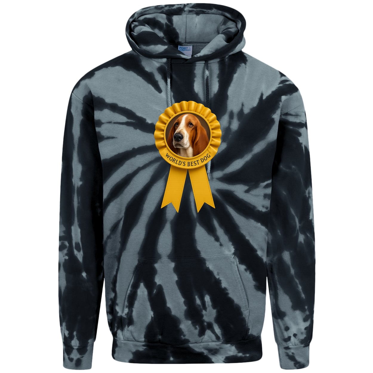 PC146 Port & Company Adult Tie-Dye Pullover Hoodie - Black