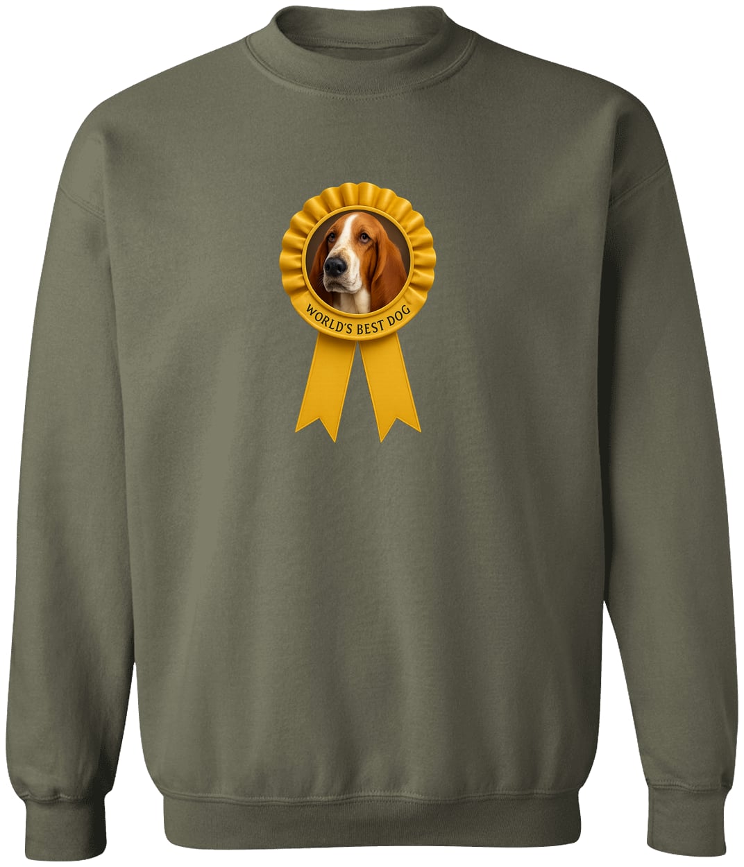 G180 Gildan Crewneck Pullover Sweatshirt - Military Green