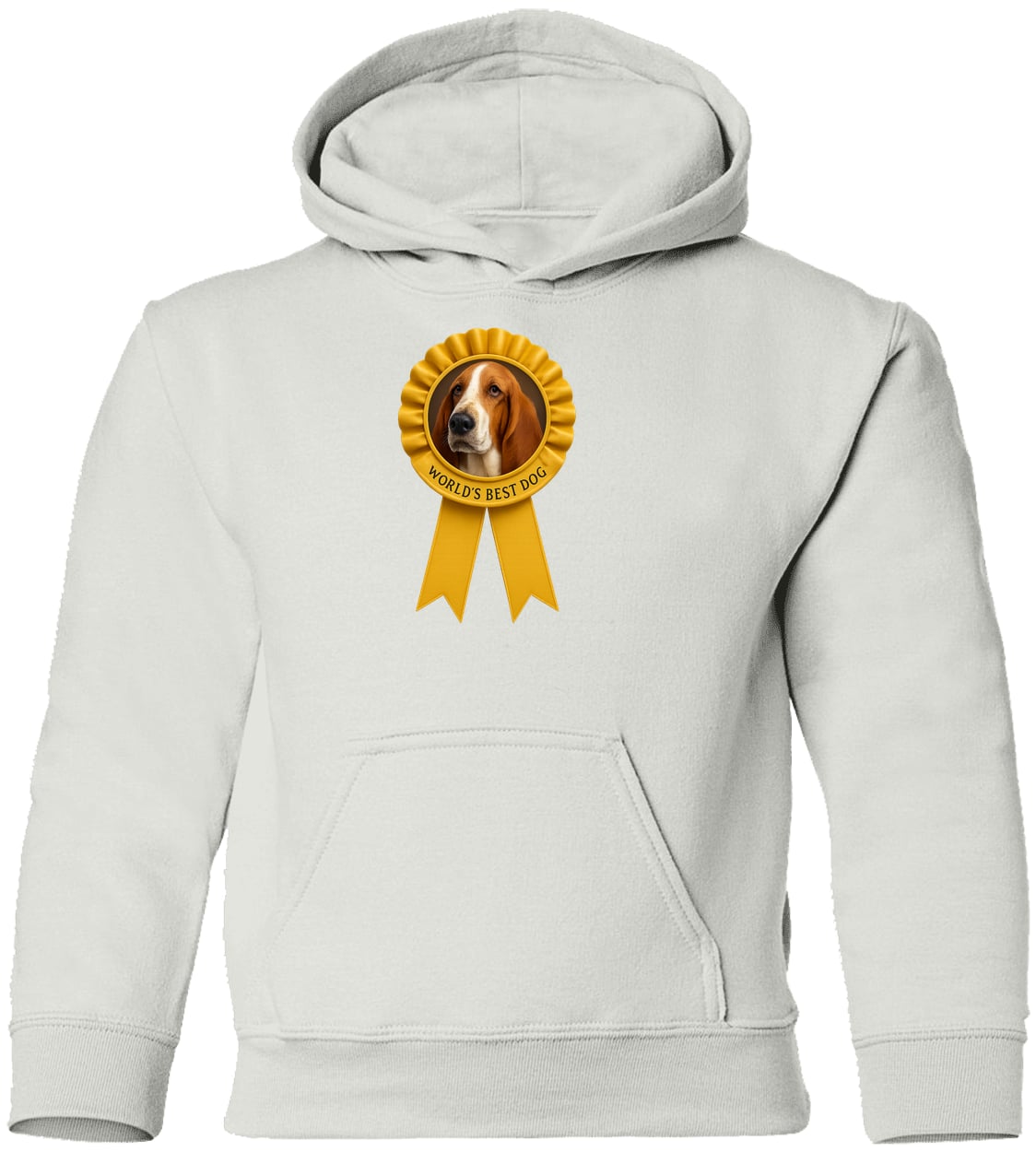 G185B Gildan Youth Pullover Hoodie - White