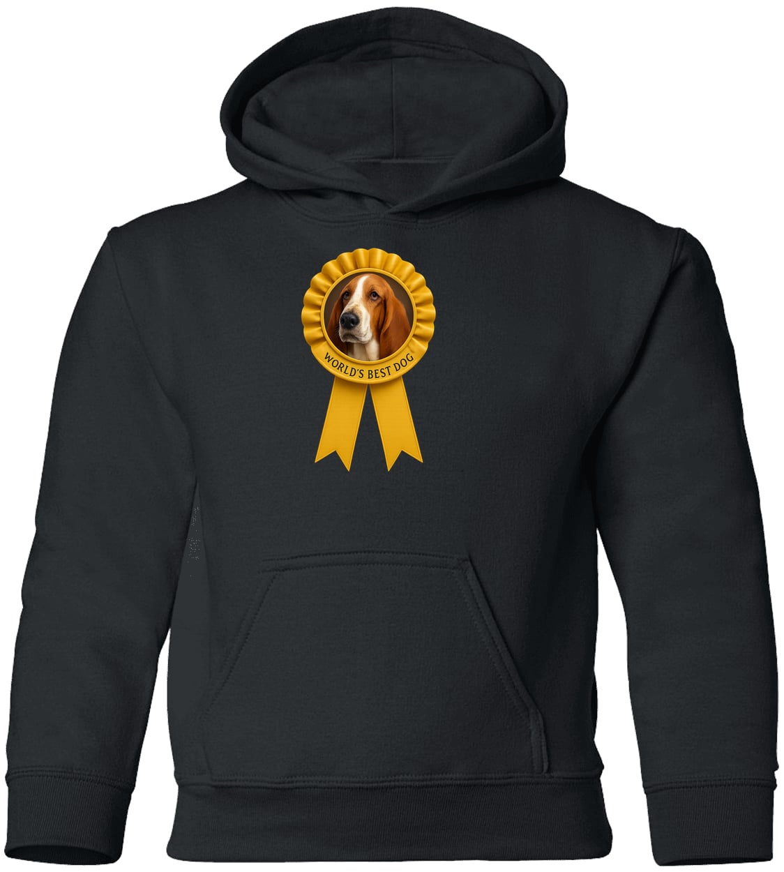 G185B Gildan Youth Pullover Hoodie - Black