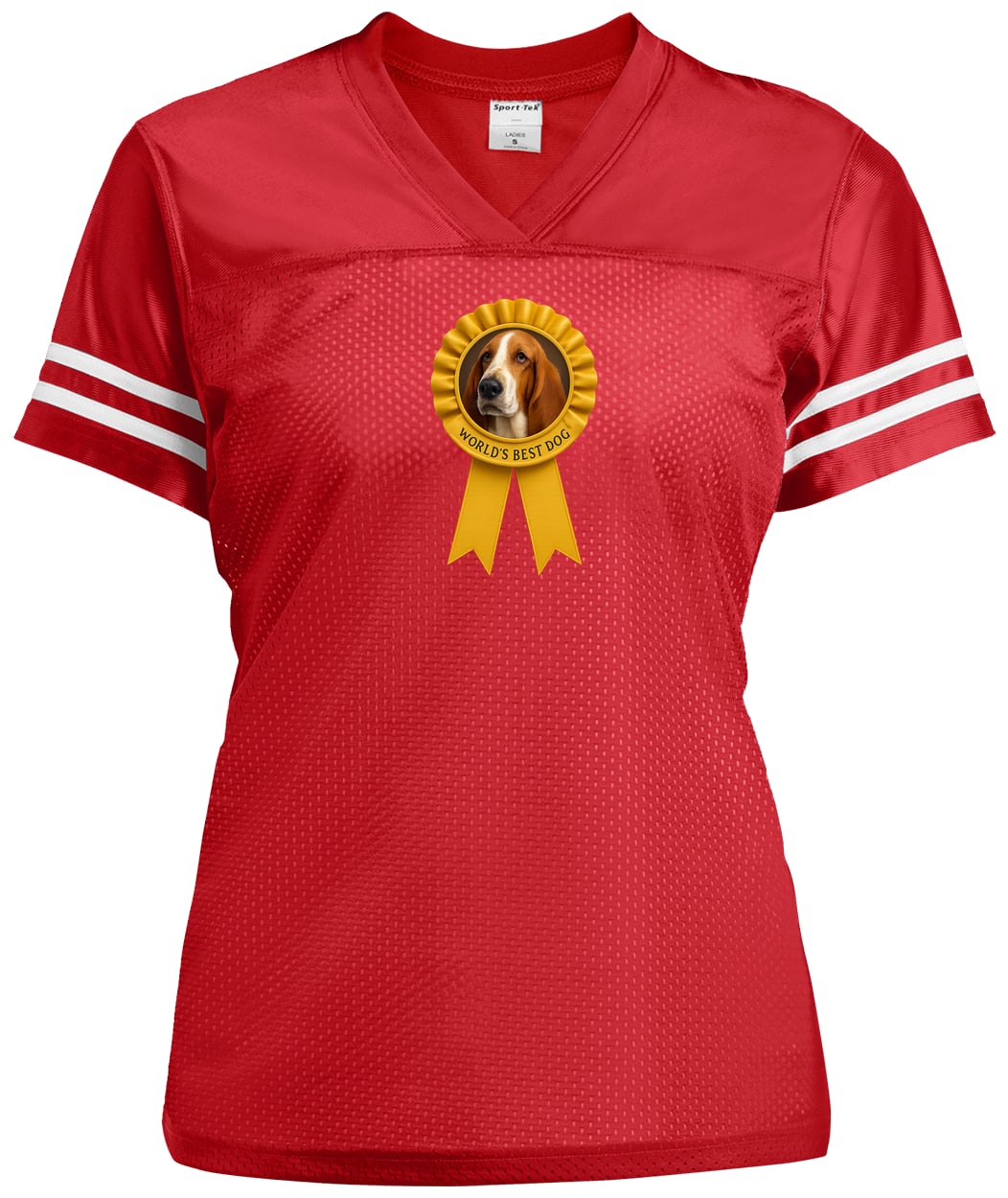 LST307 Sport-Tek Ladies' Replica Jersey - True Red/White