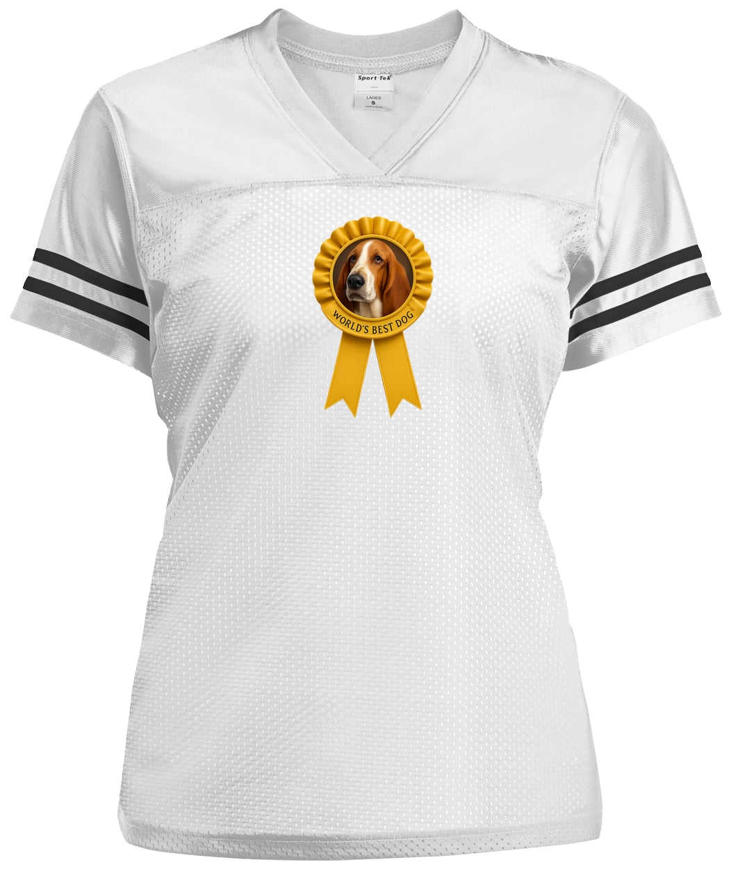 LST307 Sport-Tek Ladies' Replica Jersey - White/Black