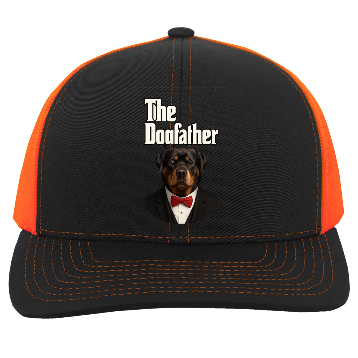 104C Trucker Snap Back - Black/Neon Orange